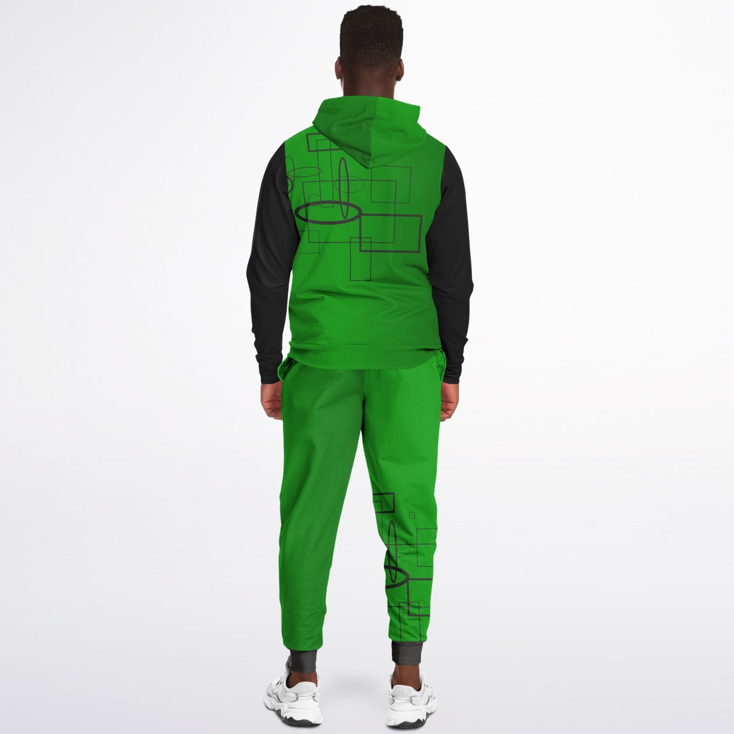 Fellas Faded Green Abstract Hoodie Jogger Set