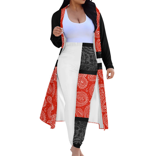 Rpaise Long Sleeve Cardigan and Leggings Set 2pcs