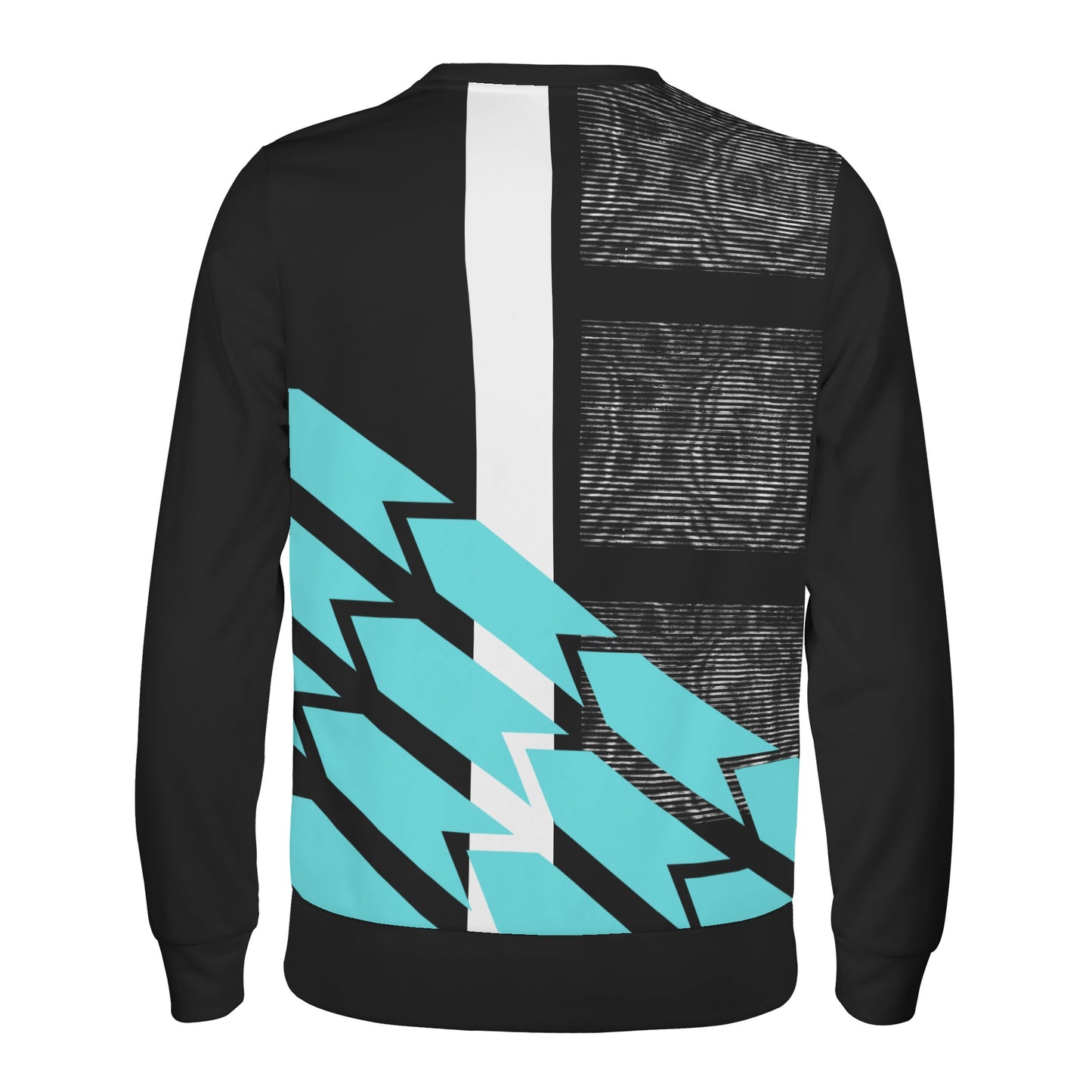 Teal Abstract Crewneck Sweater