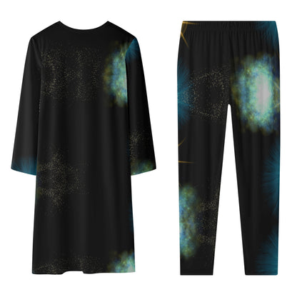 Galaxy Burst Long Sleeve Cardigan and Leggings Set 2pcs