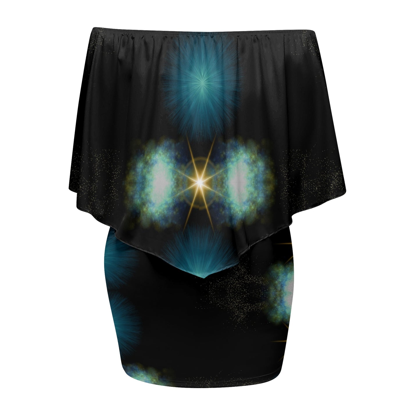 Galaxy Burst Off-the-shoulder Tube Dress