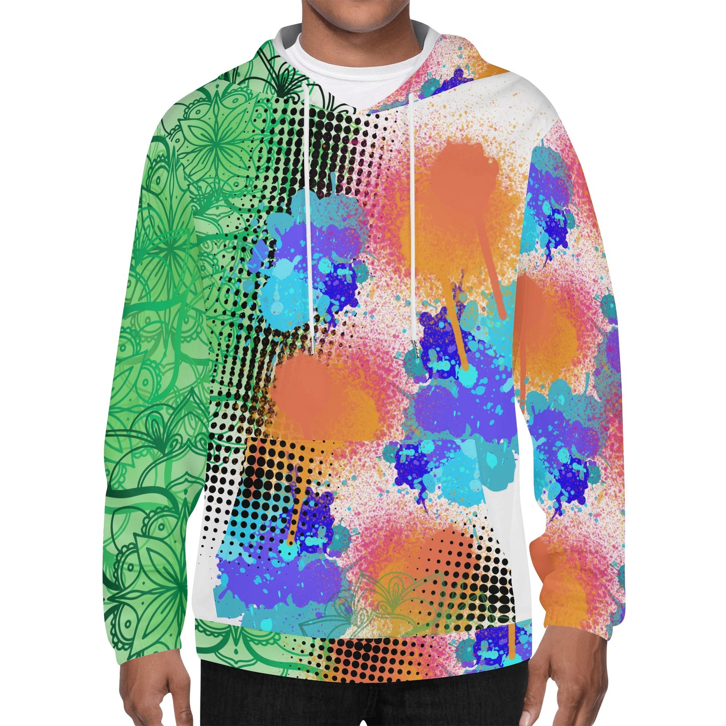 Fellas Painted Floral Hooded Sweatshirt