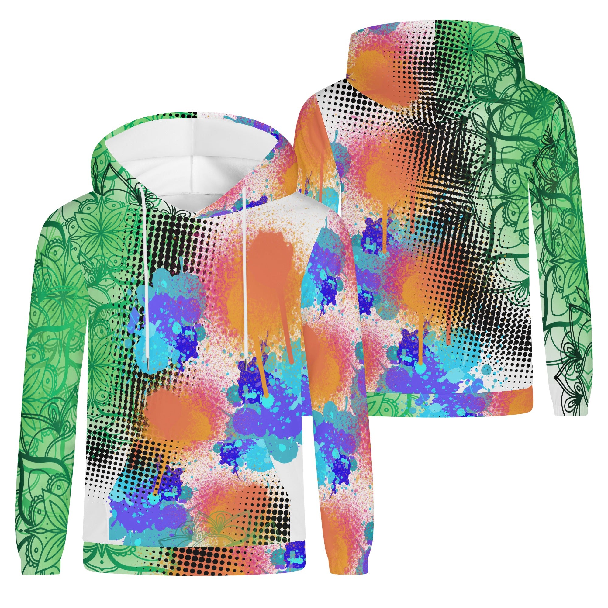 Fellas Painted Floral Hooded Sweatshirt