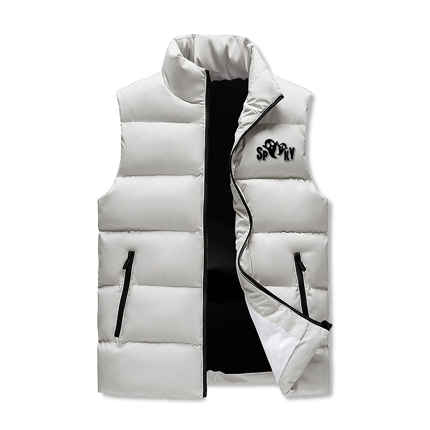 Spooky with Black Logo Puffer Vest