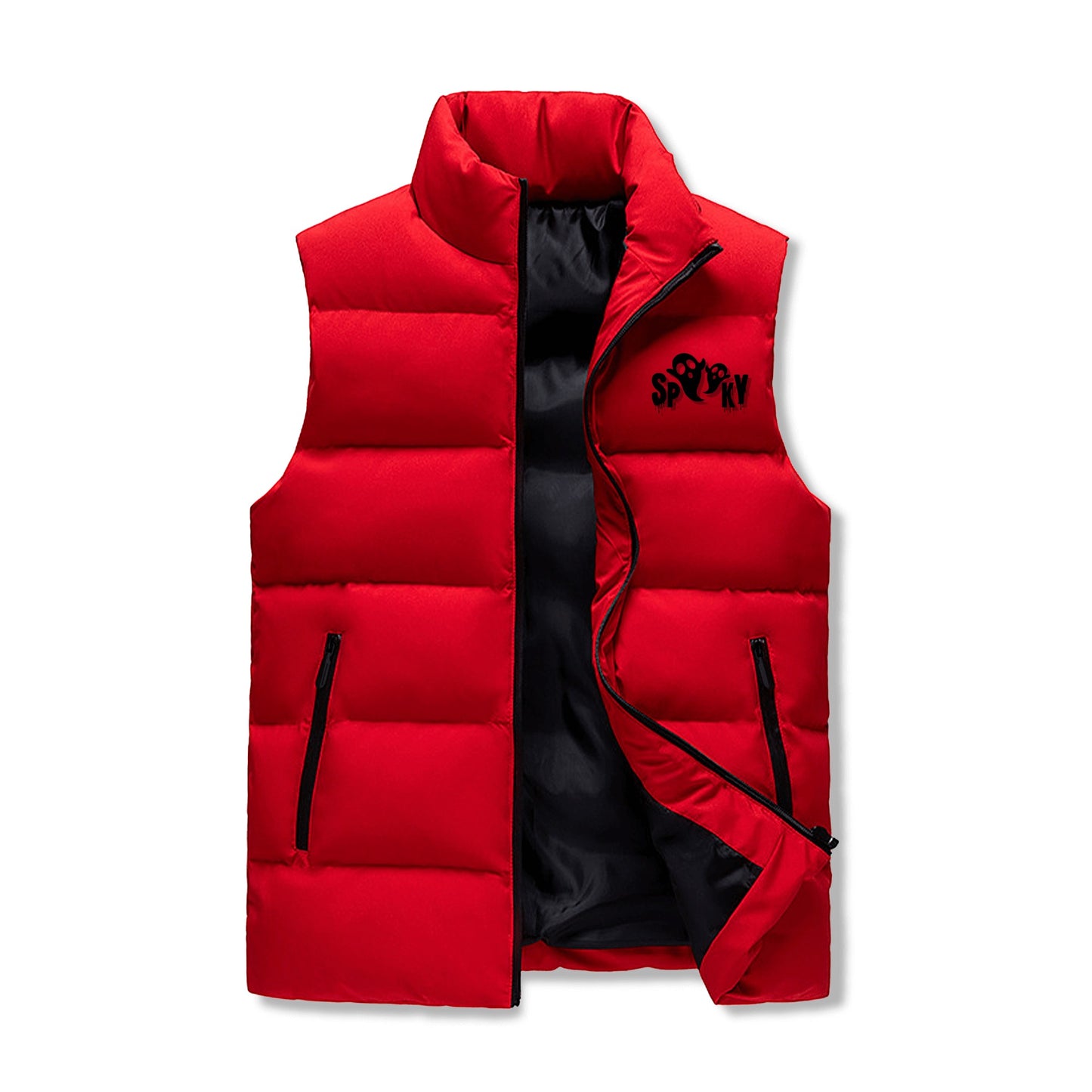 Spooky with Black Logo Puffer Vest