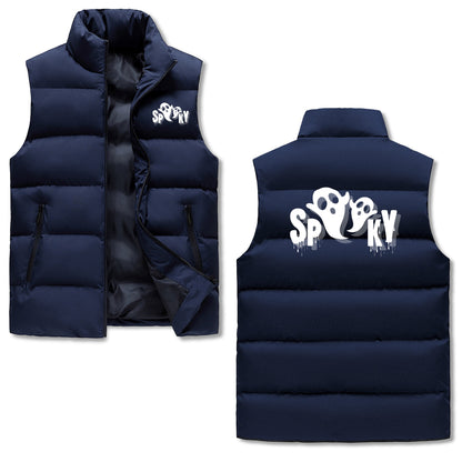 Spooky with White Logo Puffer Vest