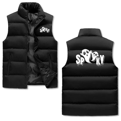 Spooky with White Logo Puffer Vest