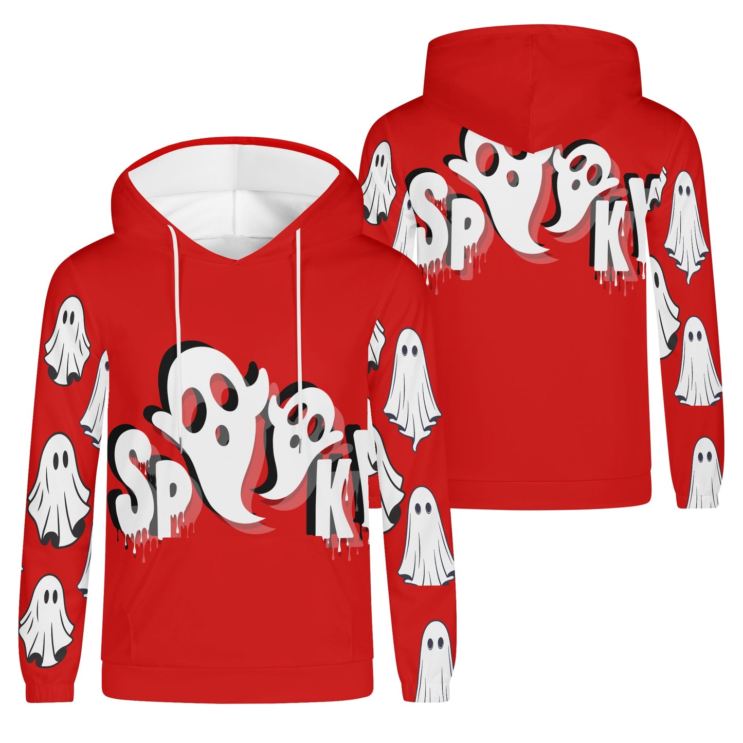 Fellas Red Spooky Hooded Sweatshirt