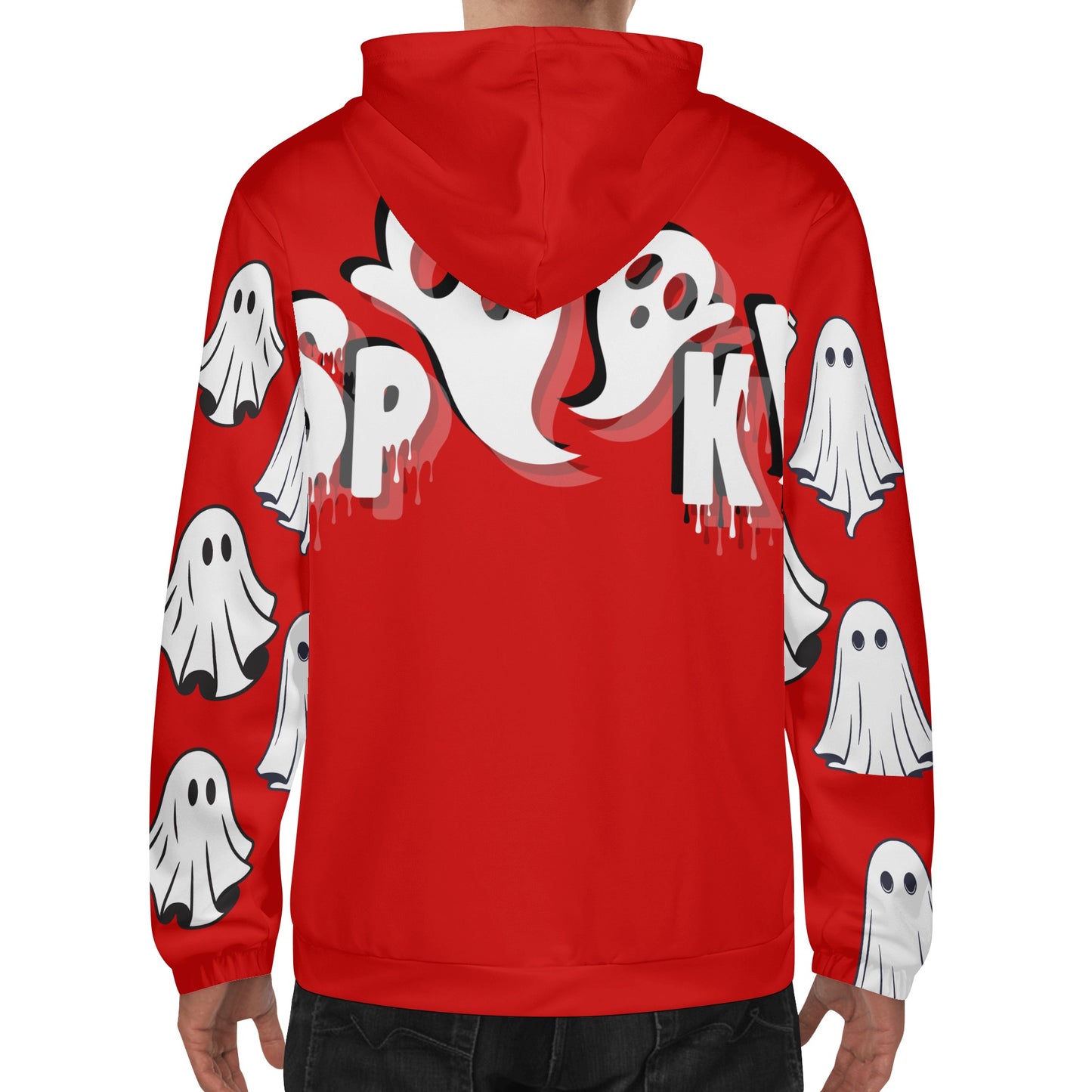 Fellas Red Spooky Hooded Sweatshirt