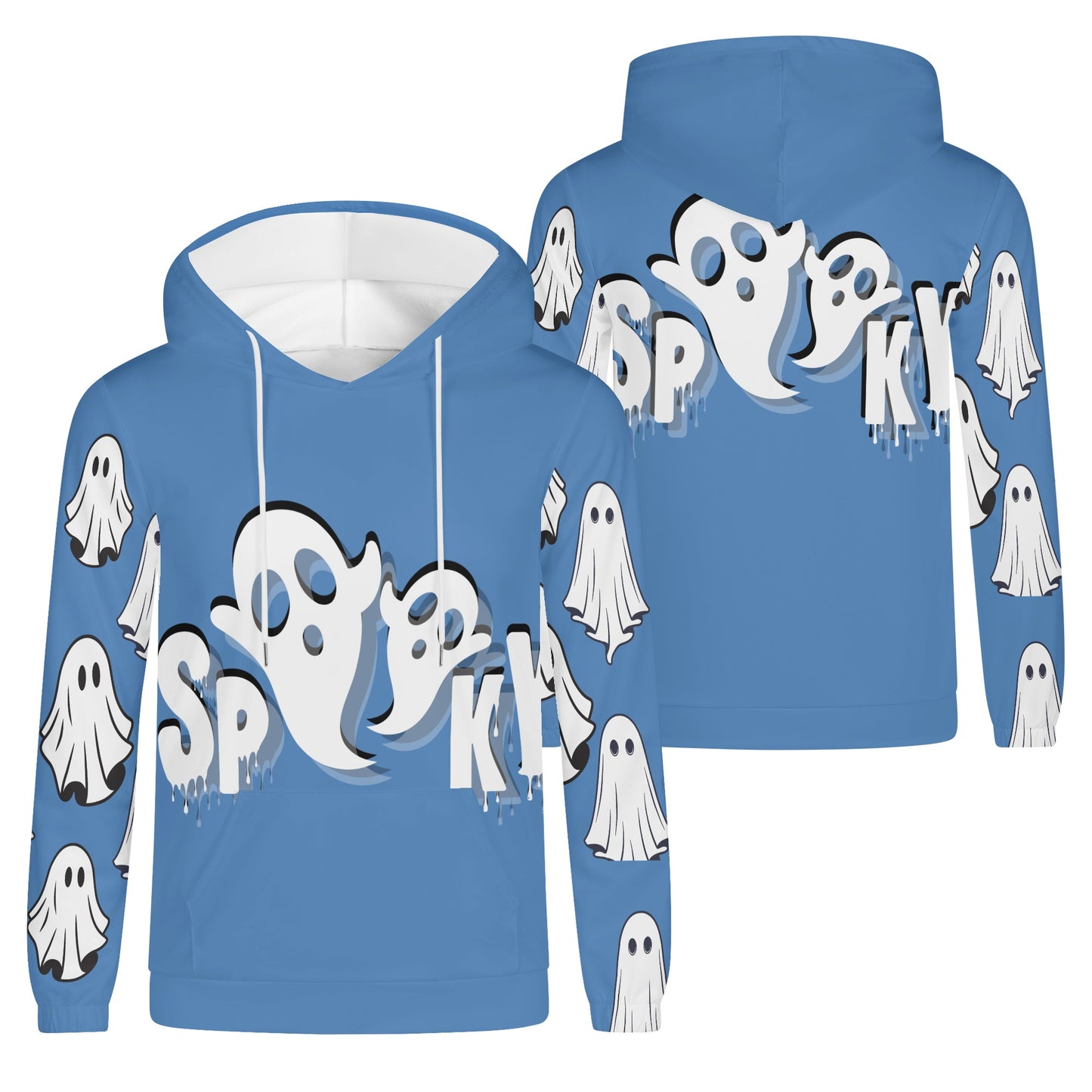 Fellas Blue Spooky Hooded Sweatshirt