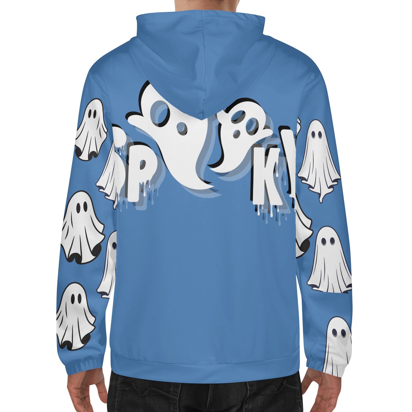 Fellas Blue Spooky Hooded Sweatshirt