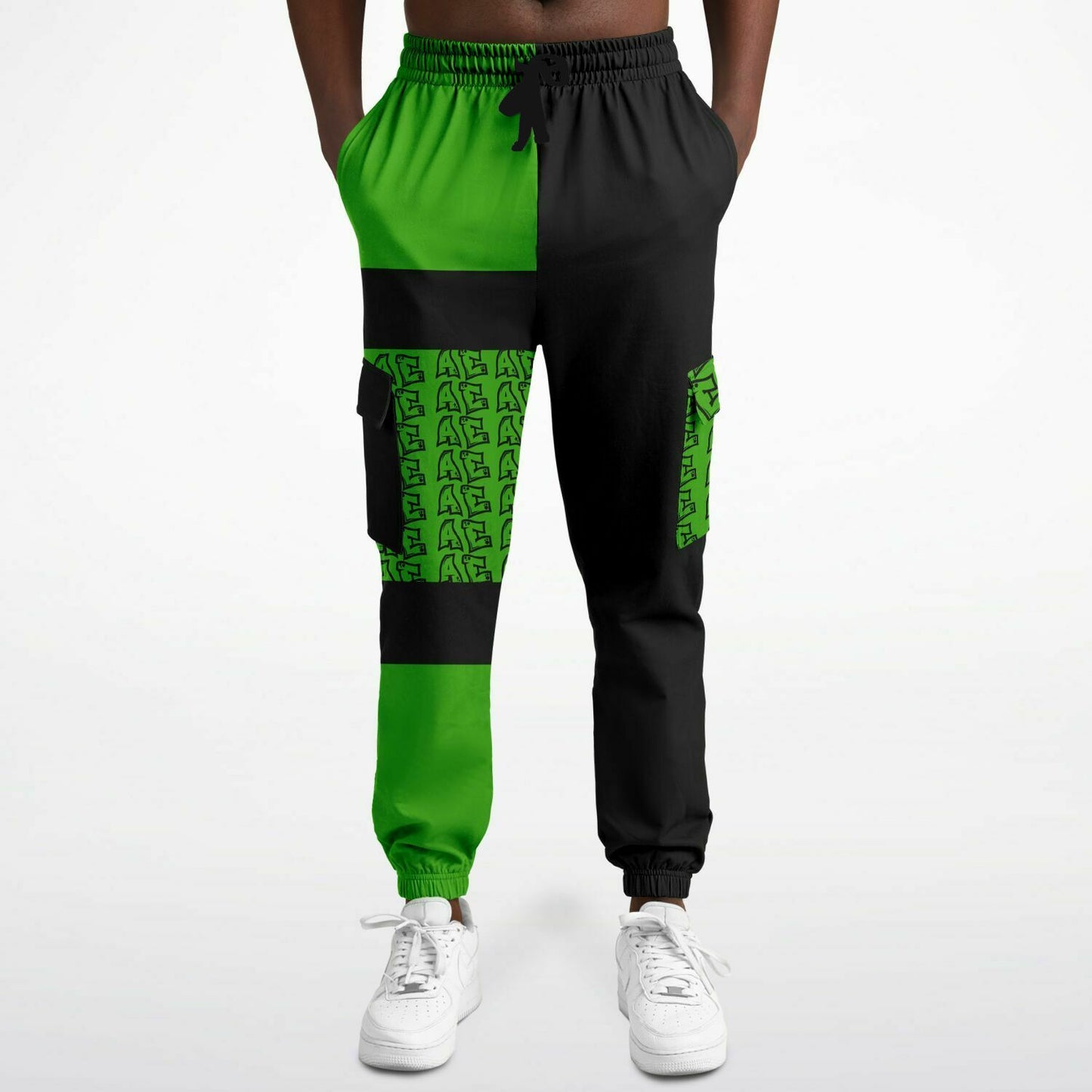 Fellas Green Graffiti Cargo Sweats