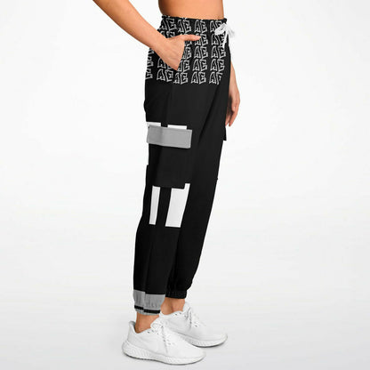 Ladies AE Graffiti Cargo Sweats BlkWht