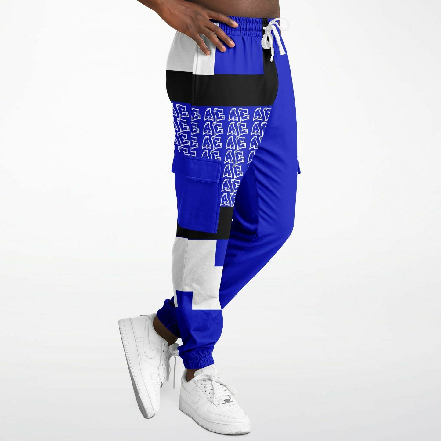 Fellas Royal Blue AE Graffiti Cargo Sweats