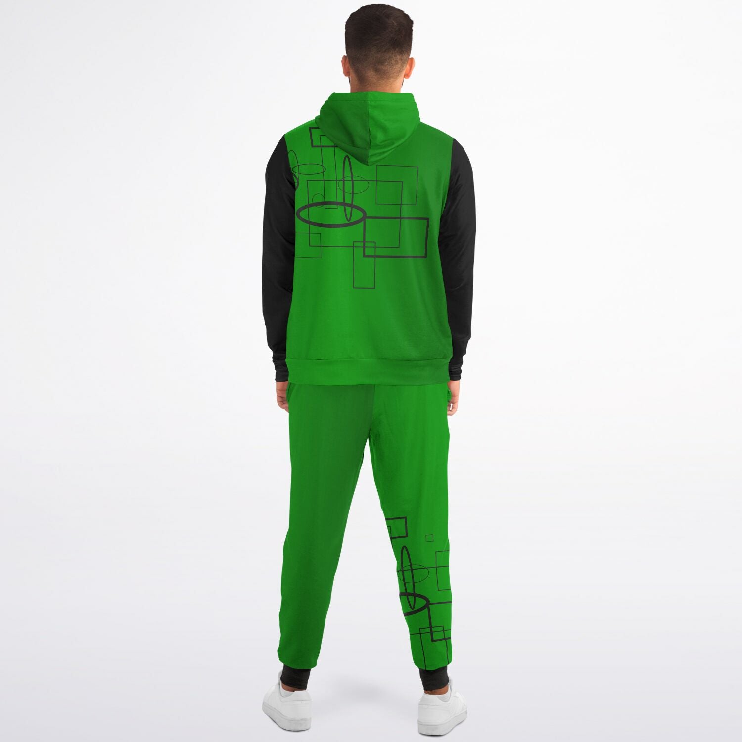 Fellas Faded Green Abstract Hoodie Jogger Set