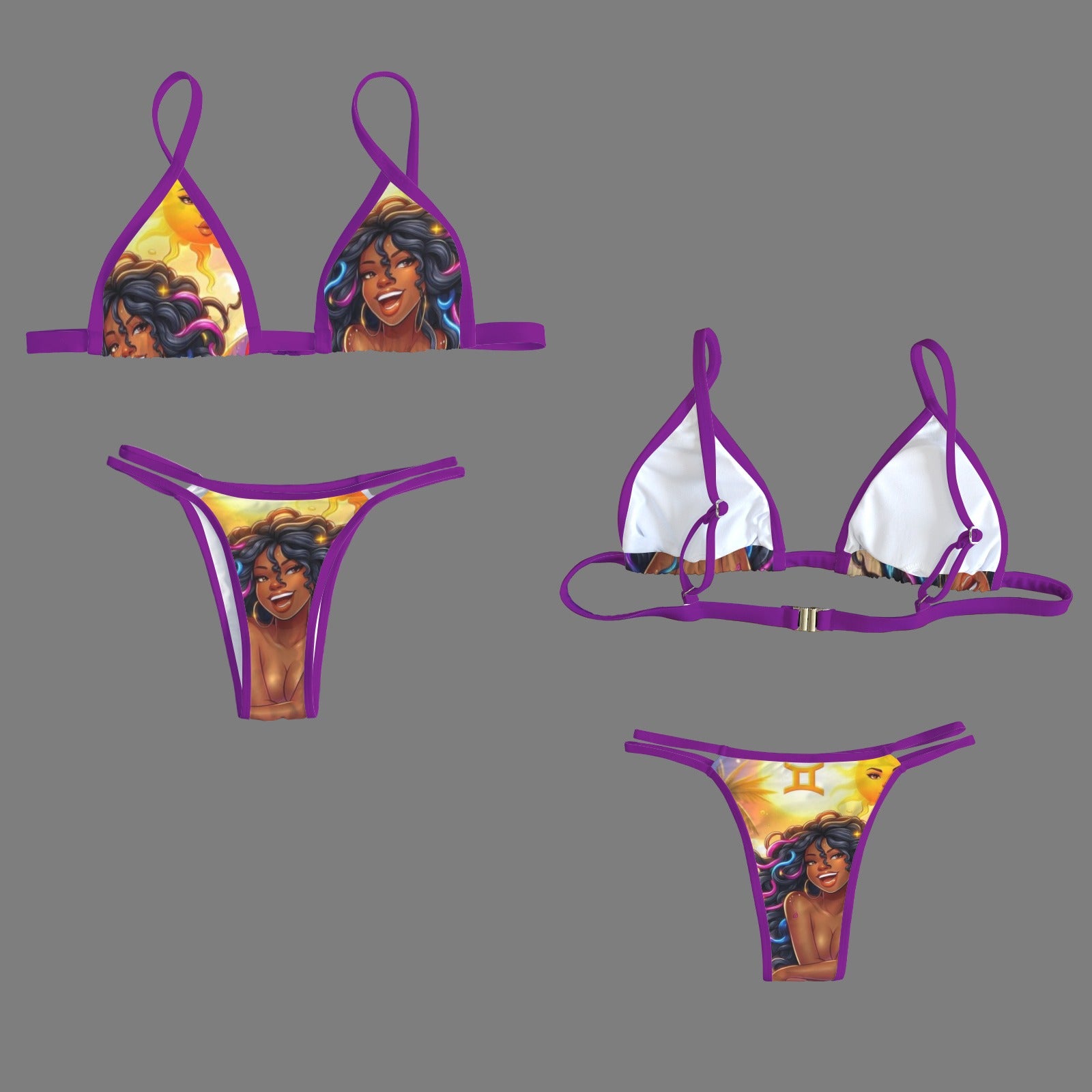 Zodiac Triangle Bikini Set-Geminivibes