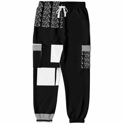 Ladies AE Graffiti Cargo Sweats BlkWht