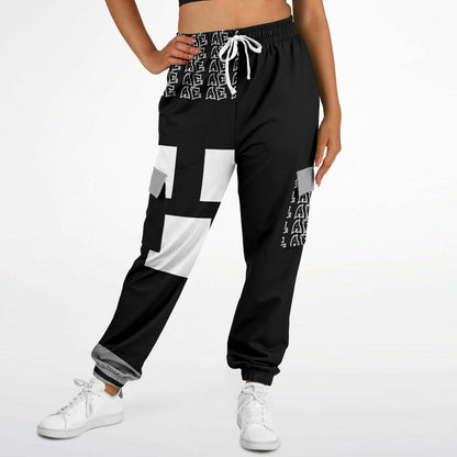 Ladies AE Graffiti Cargo Sweats BlkWht