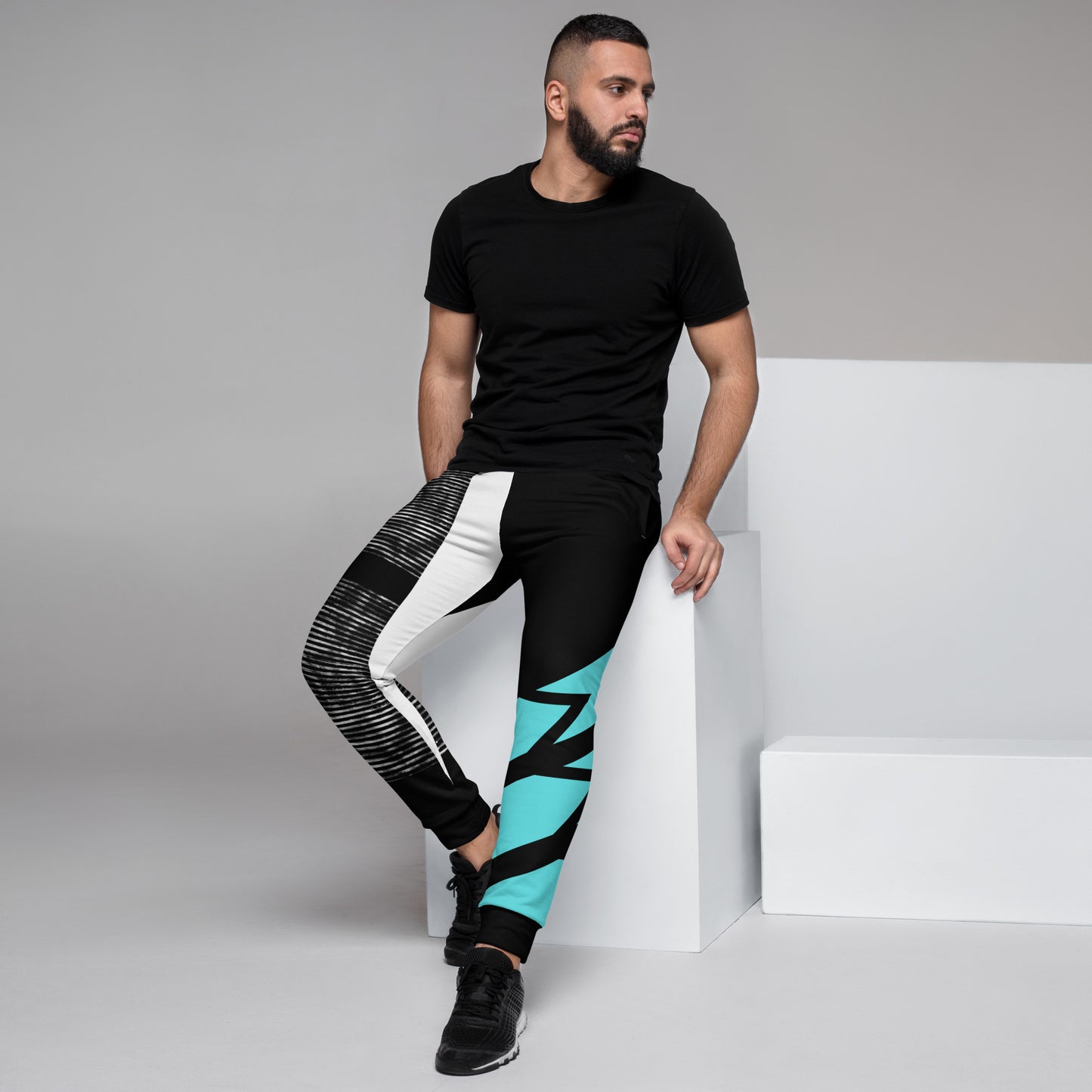 Teal Abstract Joggers