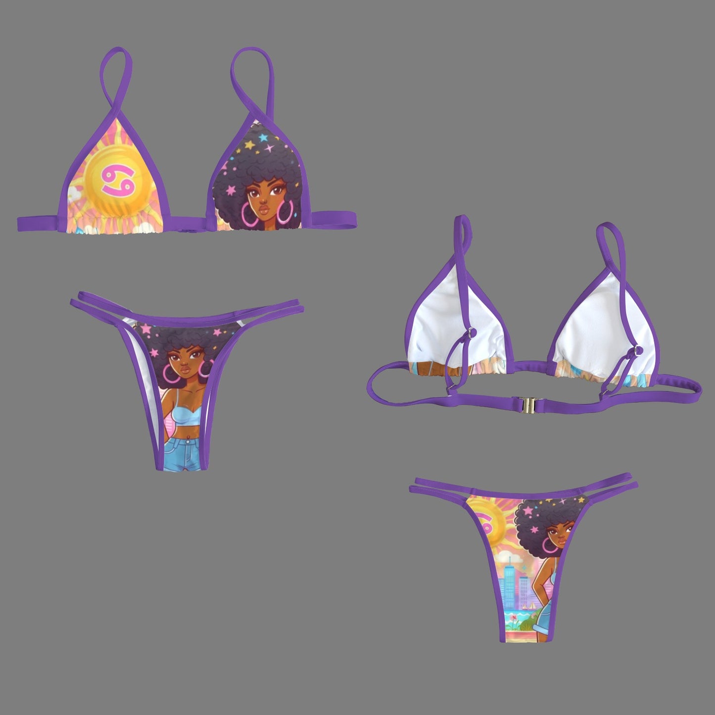 Zodiac Triangle Bikini Set-CancerVibes