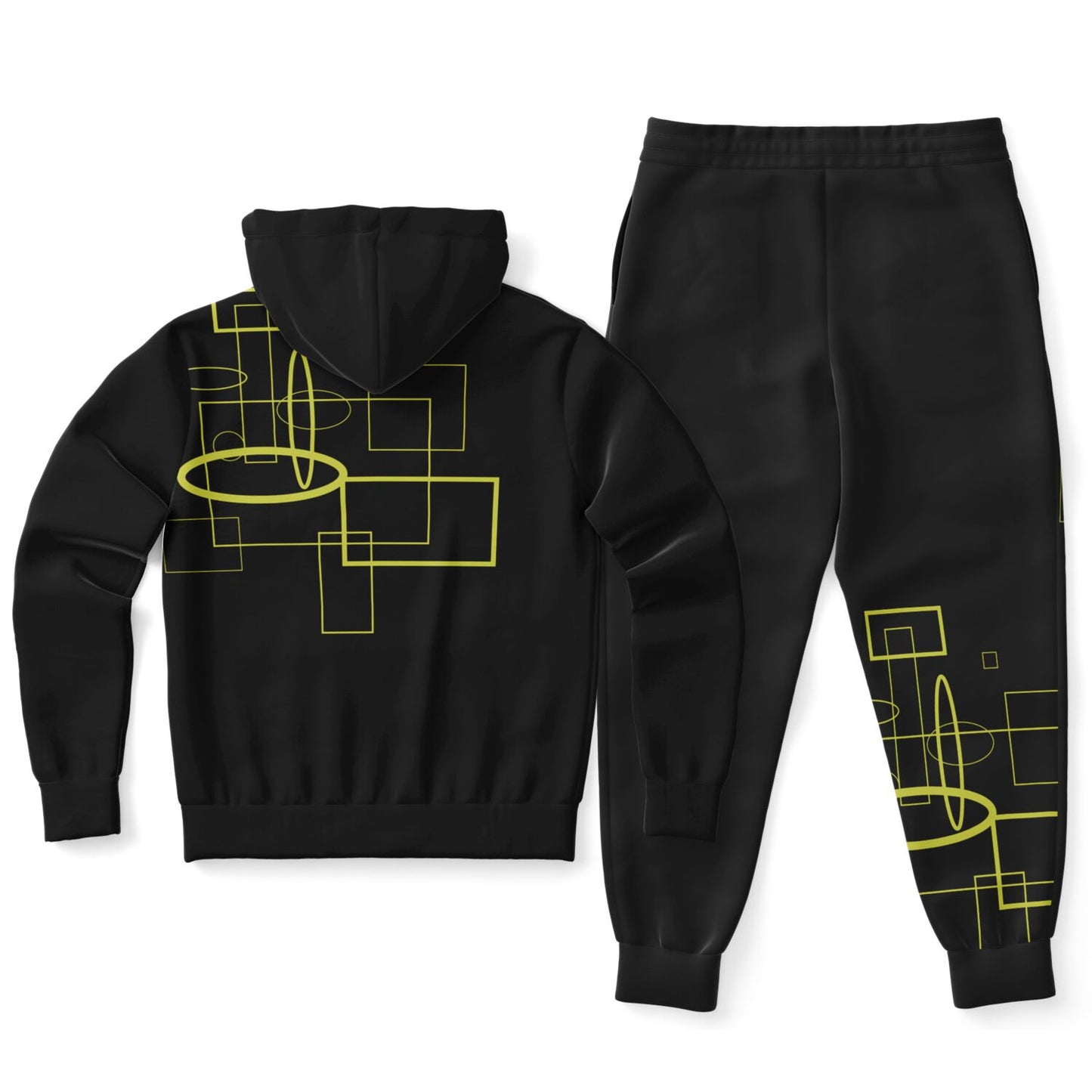 Fellas Black n Gold Abstract Hoodie Jogger Set