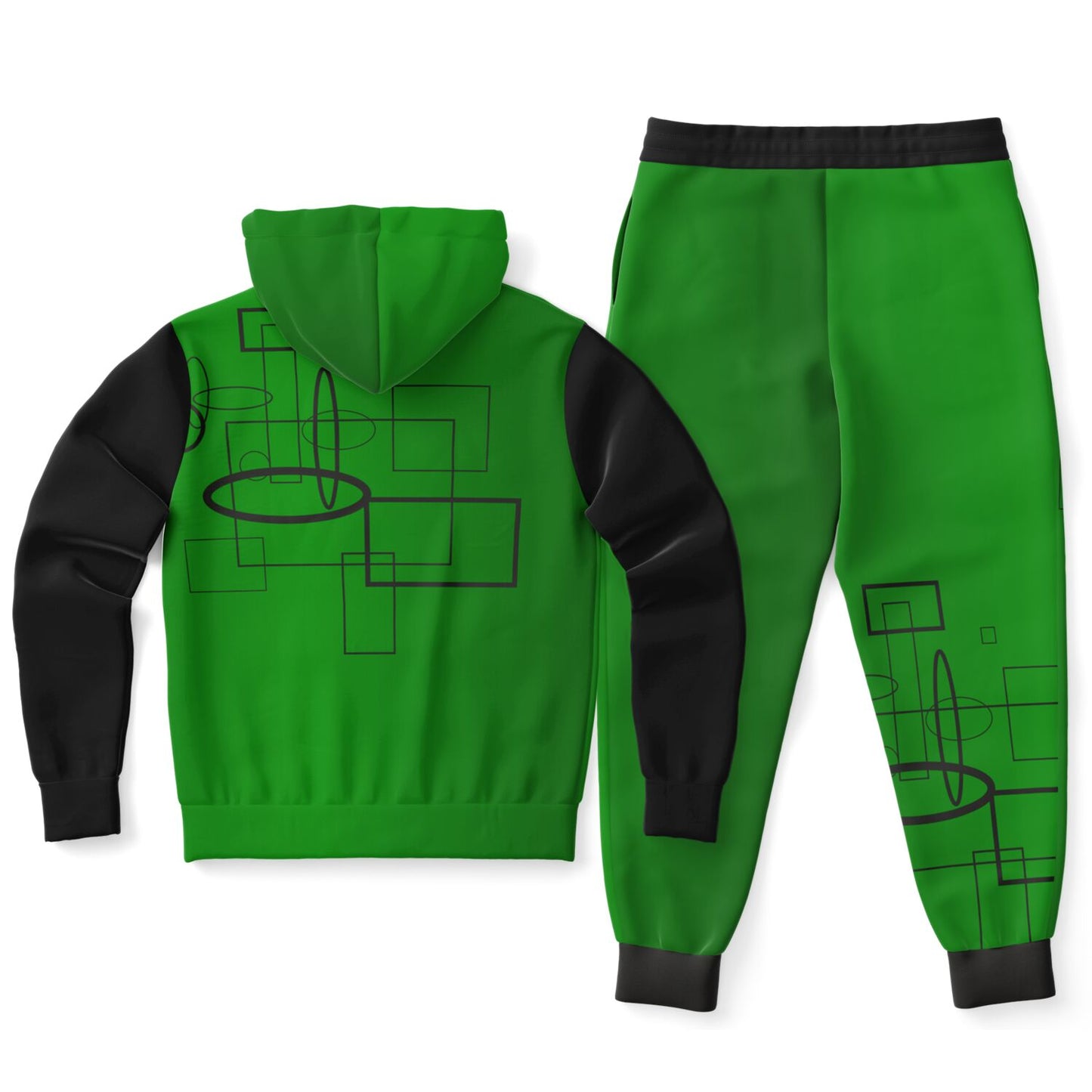 Fellas Faded Green Abstract Hoodie Jogger Set